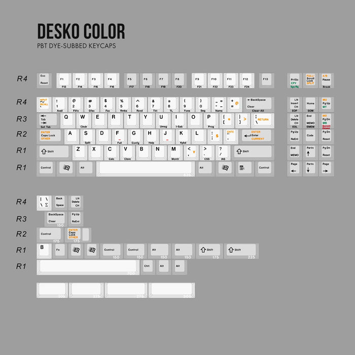 JC Studio Desko Color Keycap Set Dye-Sub PBT
