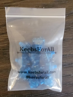 Original KFA packaging photo of Gateron Blue Ink V2 switches in a 10-pack bag