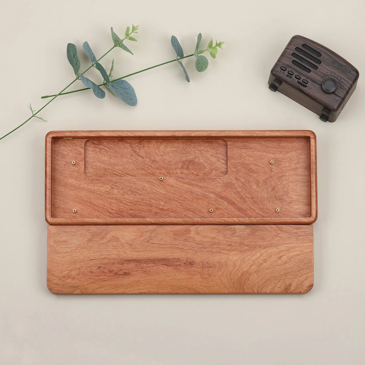 Detailed view of KBDFans 68% Wooden Wrist Rest for Mechanical Keyboards