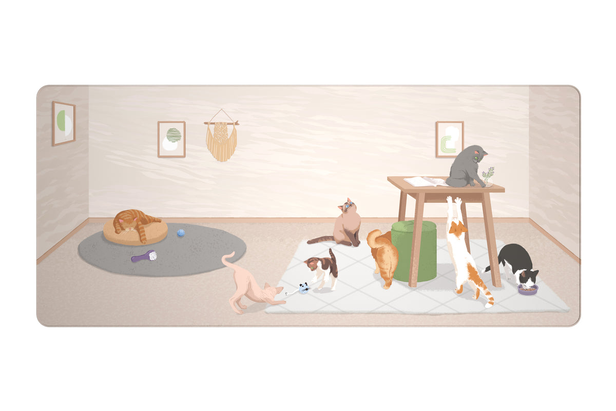 Cats Deskmat Deskpad - Since we have launched the Dog Deskmats, we have got a lot o