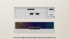 Spray-coated White Mirror Chroma SS Weight PVD Black Badge