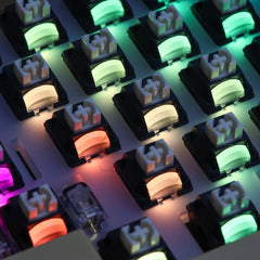 Improved light guide supporting rgb custom keyboards shine through